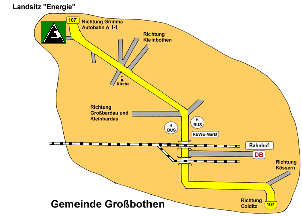 Skizze der Ortslage